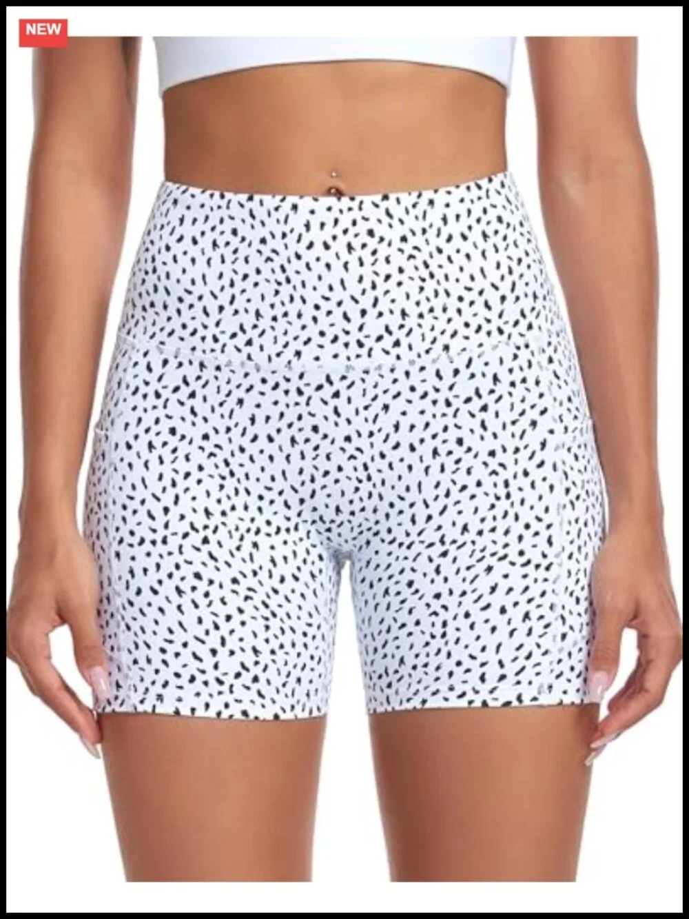 High Waisted Biker Shorts with Pockets for Women Athletic Yoga Gym Running